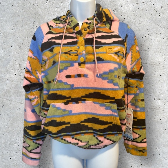 Billabong Tops - Billabong Go Outdoors Aztec Print Pullover Hoodie Size XS